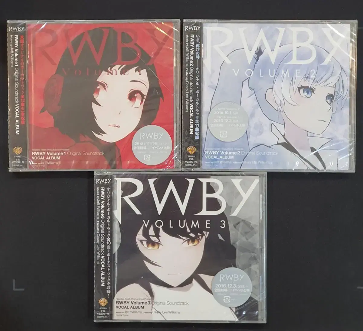 [미개봉 CD] RWBY OST VOL 1.2.3 일괄 판매